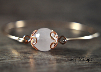 925 Sterling Silver Rose Quartz Earrings - Rose Gold