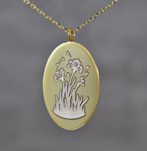 925 Silber - Pusteblume Ring - 14 K vergoldet - größenverstellbar - Oval - Geschenk für Sie