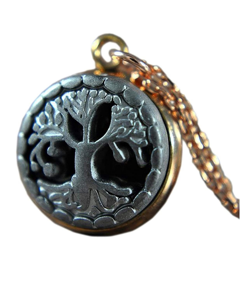 Tree of Life Rose Gold Plated Necklace with Hematite