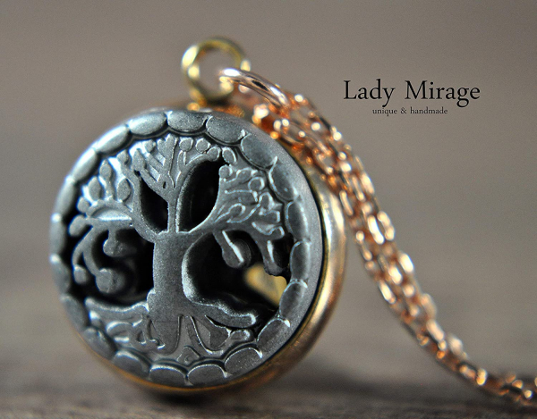 Tree of Life Rose Gold Plated Necklace with Hematite
