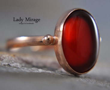925 Sterling Silber Ring - rosévergoldet - Größenverstellbar - Edelstein Achat - Oval - Geschenk für Sie - Schmuck - Weihnachtsgeschenk