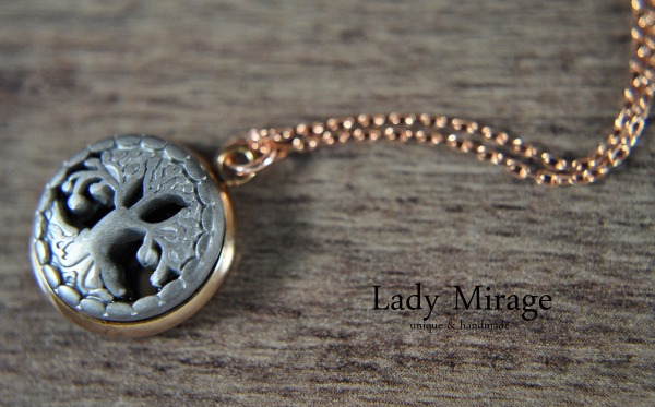 Tree of Life Rose Gold Plated Necklace with Hematite